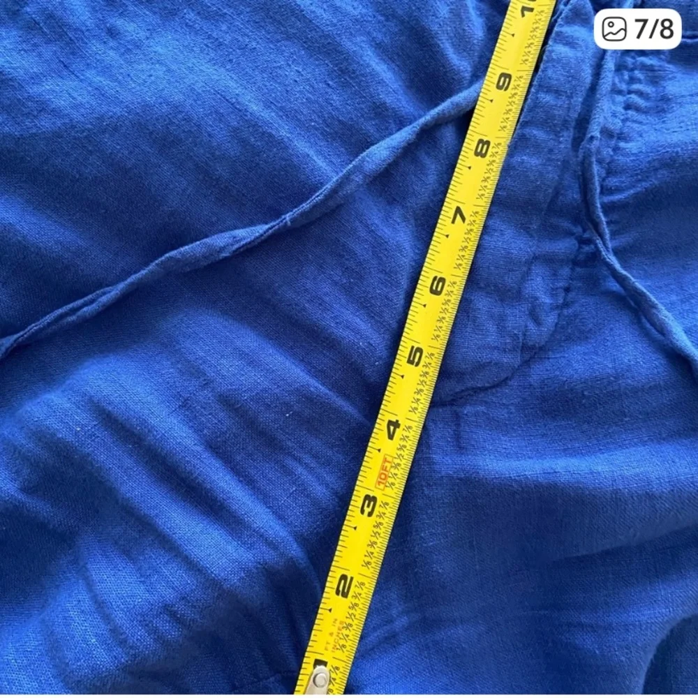 BRINE BLUE LINEN PANTS